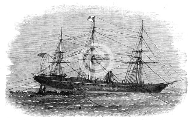 The Peninsular and Oriental Company's ship Candia under repair on the Atakah Reef, 1862. Creator: Unknown.