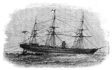 The Peninsular and Oriental Company's ship Candia under repair on the Atakah Reef, 1862. Creator: Unknown