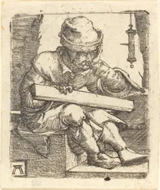 The Pensive Carpenter, c. 1520/1530. Creator: Albrecht Altdorfer