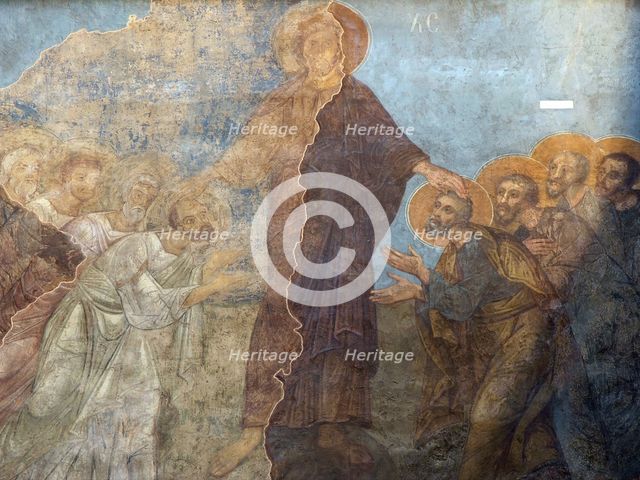 The Pentecost. Artist: Ancient Russian frescos  