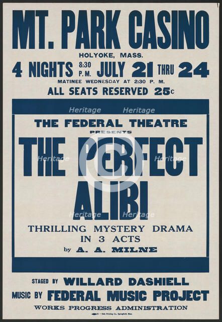 The Perfect Alibi, Holyoke, MA, [193-]. Creator: Unknown.