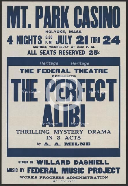 The Perfect Alibi, Holyoke, MA, [193-]. Creator: Unknown.