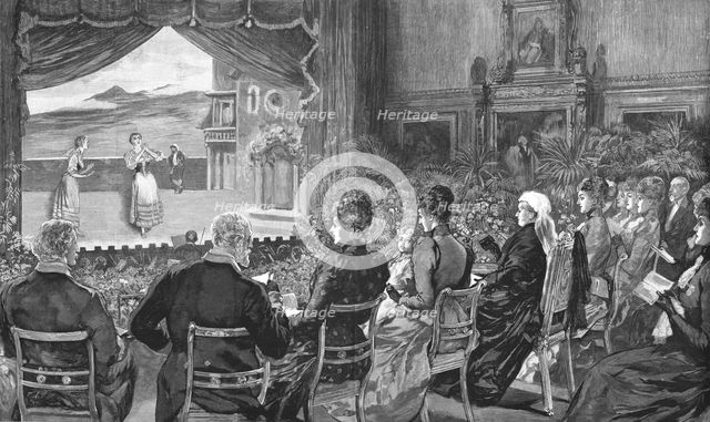 'The Performance of Mascagni's Opera "Cavalleria Rusticana" before Her Majesty', 1891. Creator: Unknown.