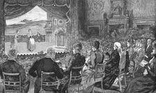 The Performance of Mascagni's Opera "Cavalleria Rusticana" before Her Majesty 1891. Creator: Unknown