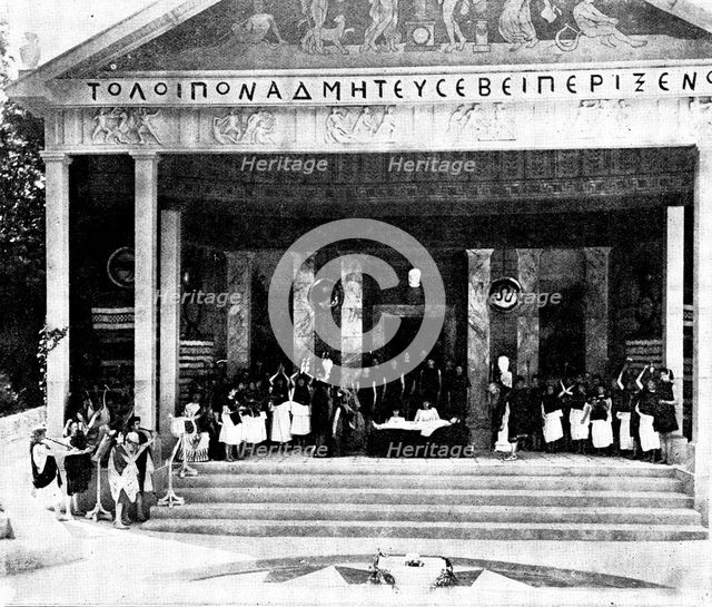 The Performance of "Alcestis" at Bradfield College, 1895. Creator: George Meisenbach.