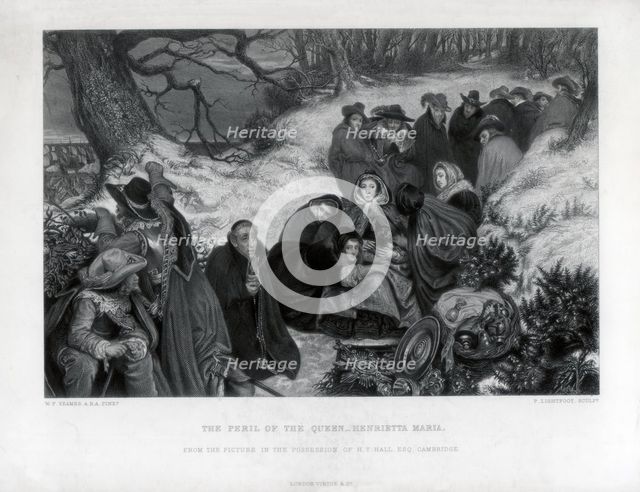 'The Peril of the Queen Henrietta Maria', 19th century. Artist: P Lightfoot