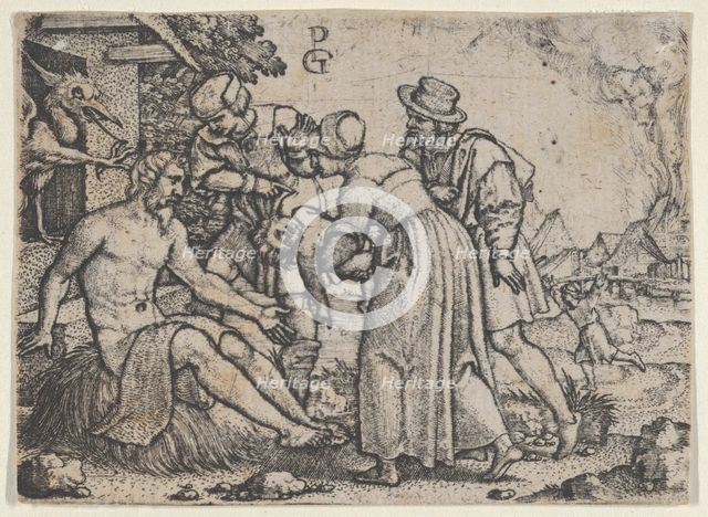 The Persecution of Job. Creator: Georg Pencz.