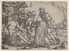 The Persecution of Job. Creator: Georg Pencz