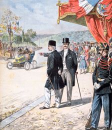 The Persian Shah Mozzafar al-Din Shah Qajar in France, 1902
