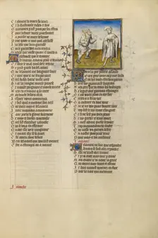 The Personification of Bad Mouth Accusing the Lover; Roman de la Rose, about 1405. Creator: Unknown