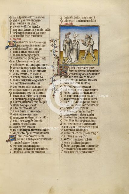 The Personification of Franchise Interceding with Resistance on the Lover's Behalf, about 1405. Creator: Unknown.