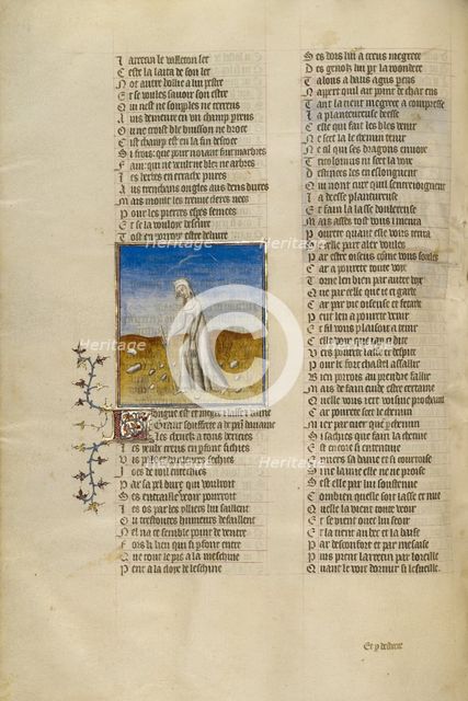 The Personification of Hunger; Roman de la Rose, about 1405. Creator: Unknown.