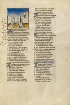 The Personification of Nature Giving Genius a Letter to the God of Love, about 1405. Creator: Unknown