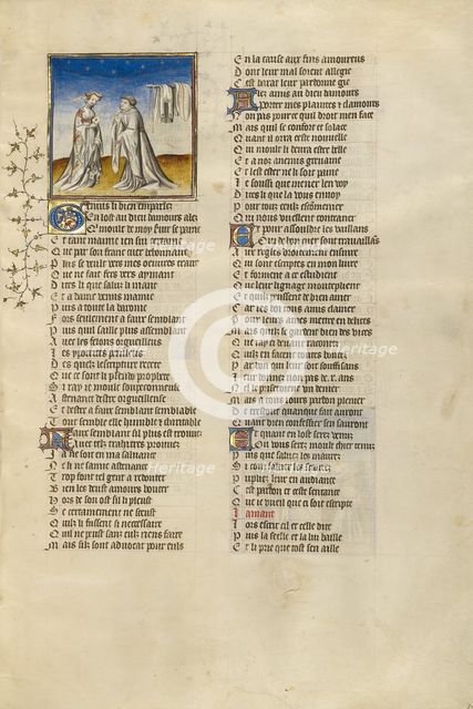 The Personification of Nature Giving Genius a Letter to the God of Love, about 1405. Creator: Unknown.