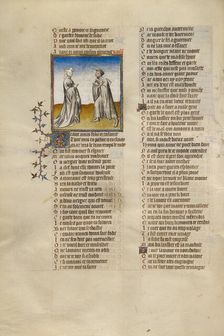 The Personification of Reason Instructing the Lover; Roman de la Rose, about 1405. Creator: Unknown