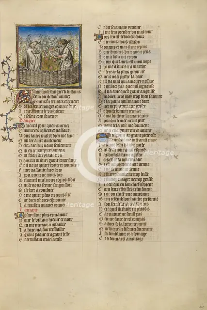 The Personification of Resistance Preventing the Lover from Entering the Rose Garden, about 1405. Creator: Unknown.
