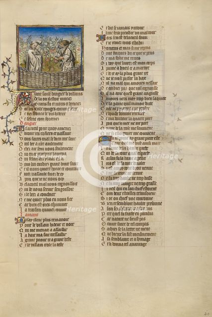 The Personification of Resistance Preventing the Lover from Entering the Rose Garden, about 1405. Creator: Unknown.