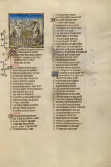 The Personification of Resistance Preventing the Lover from Entering the Rose Garden, about 1405. Creator: Unknown