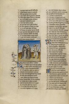 The Personifications of False Pretence and Abstinence before Resistance, about 1405. Creator: Unknown