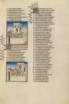 The Personifications of Shame and Anxiety Speaking to Resistance: The Personific..., about 1405. Creator: Unknown
