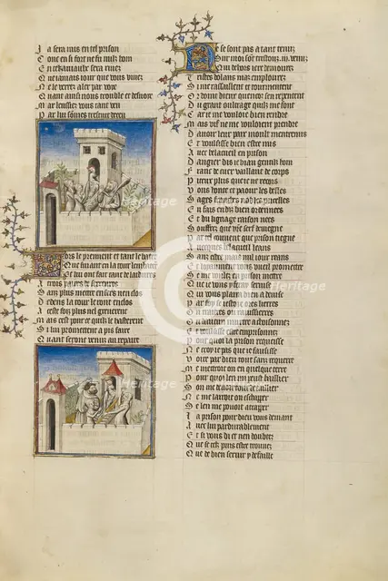 The Personifications of Shame and Anxiety Speaking to Resistance: The Personific..., about 1405. Creator: Unknown.