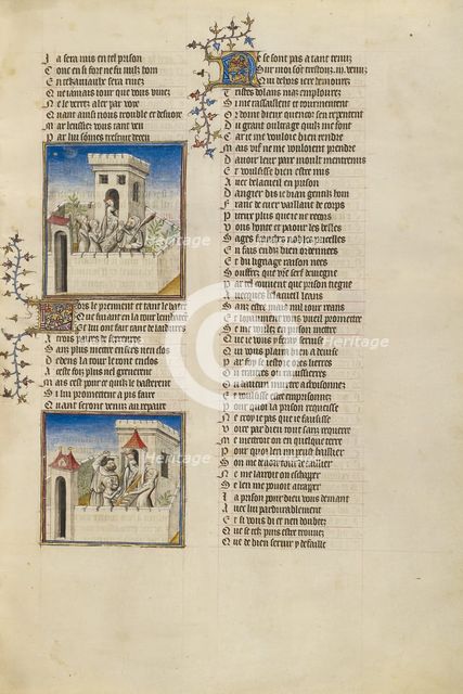 The Personifications of Shame and Anxiety Speaking to Resistance: The Personific..., about 1405. Creator: Unknown.