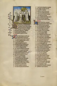 The Personifications of Shame and Jealousy Speaking in the Presence of the Lover, about 1405. Creator: Unknown