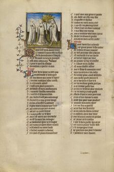The Personifications of Shame and Jealousy Speaking in the Presence of the Lover, about 1405. Creator: Unknown