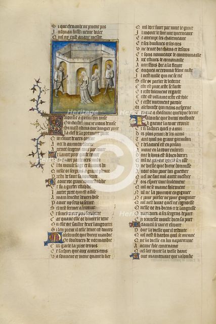 The Personifications of Resistance, Shame, Anxiety, and Bad Mouth Watching..., about 1405. Creator: Unknown.