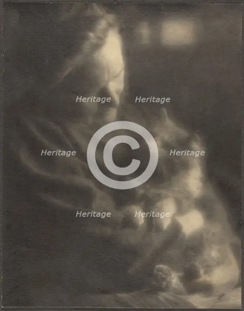 The Pet Angora (Portrait of a Woman with Cat), about 1910. Creator: Louis Fleckenstein.
