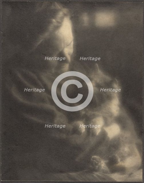 The Pet Angora (Portrait of a Woman with Cat), about 1910. Creator: Louis Fleckenstein.