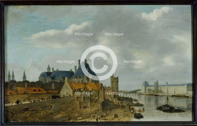 The Petit Nesle district with the Hôtel de Nevers, 1637. Creator: Abraham de Verwer.