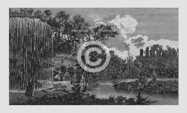'The Petrifying or Dropping Well, and Ruins of Knaresbrough Castle in Yorkshire', 1771.  Creator: Unknown.