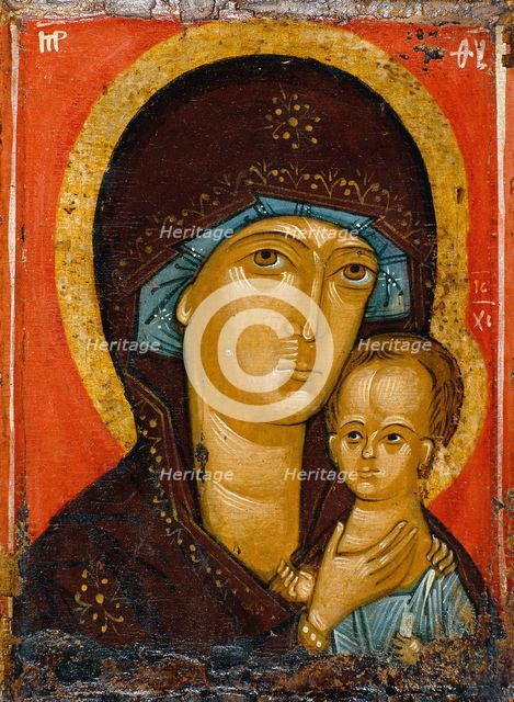 The Petrovskaya Virgin, 14th century.  Creator: Russian icon.