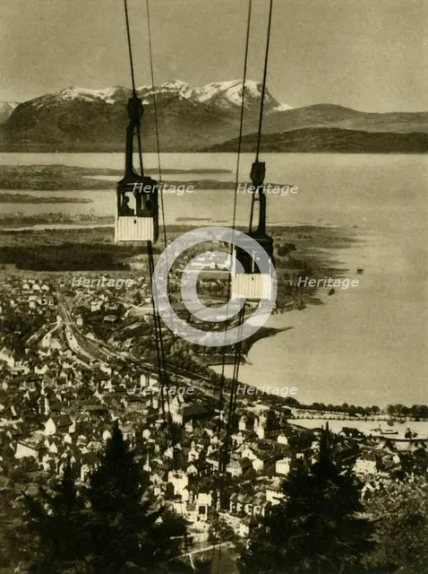 The Pfänderbahn cable car, Bregenz, Austria, c1935. Creator: Unknown.