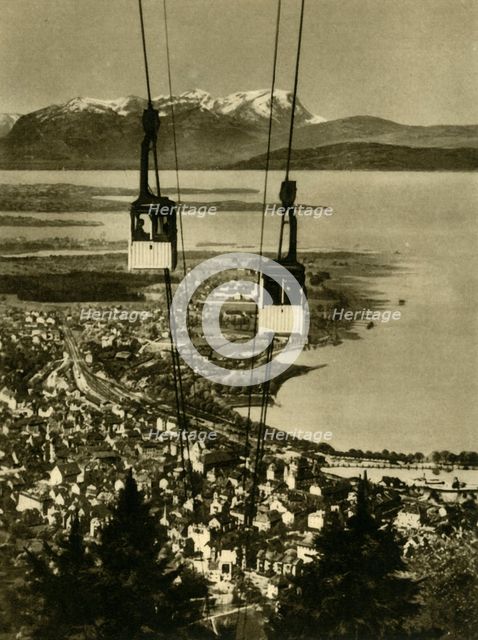 The Pfänderbahn cable car, Bregenz, Austria, c1935. Creator: Unknown.