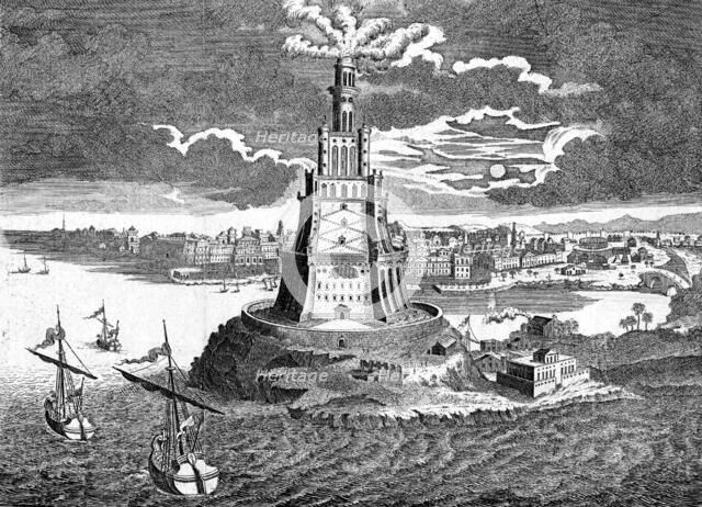 The Pharos of Alexandria, 18th century. Artist: Unknown