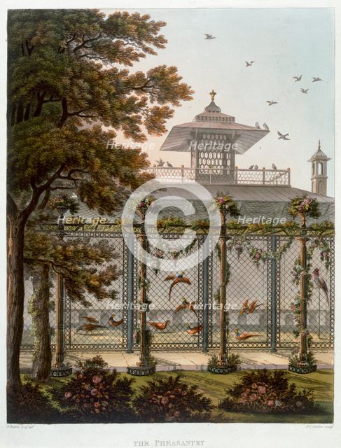 'The Pheasantry', 1808. Creator: Joseph Constantine Stadler.