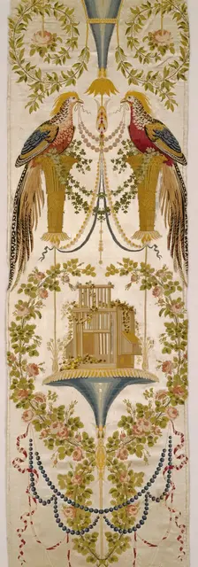 The Pheasants from the "Verdures of the Vatican" Series, Lyon, c. 1799. Creators: Jean Démosthène Dugourc, Claude Pierre Etienne Camille Pernon