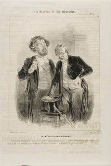 The Philanthropic Doctor (plate 10), 1843. Creator: Charles Emile Jacque