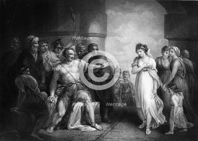 'The Philistines took him, and put out his eyes', mid 19th century. Creator: WH Egleton.