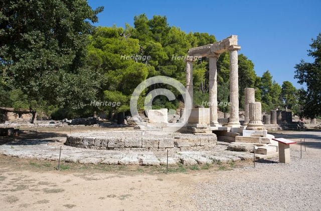 The Philippeion at Olympia, Greece. Creator: Samuel Magal.