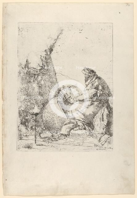 The Philosopher, from the Scherzi, ca. 1740. Creator: Giovanni Battista Tiepolo.