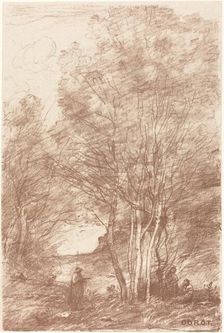 The Philosophers Retreat (Le Repos des Philosophes), 1871. Creator: Jean-Baptiste-Camille Corot