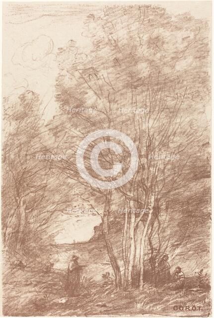 The Philosophers' Retreat (Le Repos des Philosophes), 1871. Creator: Jean-Baptiste-Camille Corot.