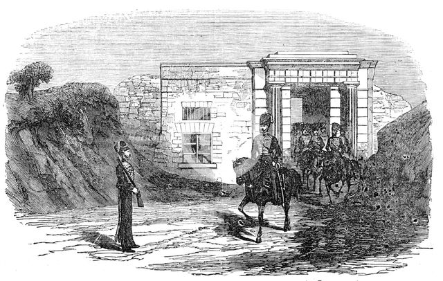 The Phoros Gate, before Sebastopol - sketched by J. A. Crowe, 1856.  Creator: J. A. Crowe.