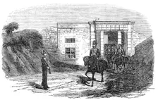 The Phoros Gate, before Sebastopol - sketched by J. A. Crowe, 1856. Creator: J. A. Crowe