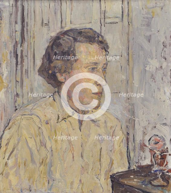 The photographer and the paper flower, 1920 or 1931. Creator: Mathilde Wigert-Osterlund.