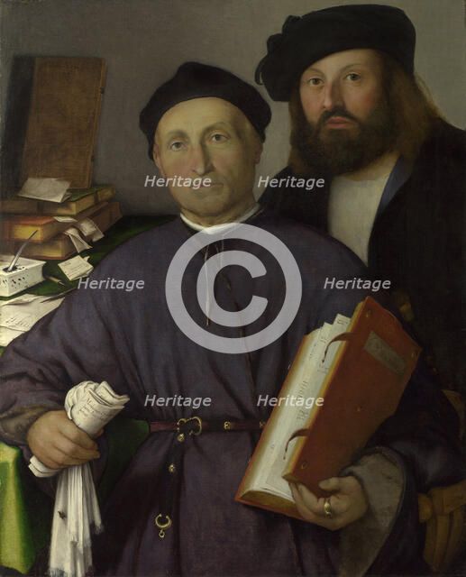 The Physician Giovanni Agostino della Torre and his Son, Niccolò, ca 1515. Artist: Lotto, Lorenzo (1480-1556)
