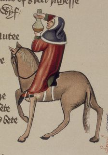 The Physician on horseback and carrying a jar, 1911. Creator: Unknown